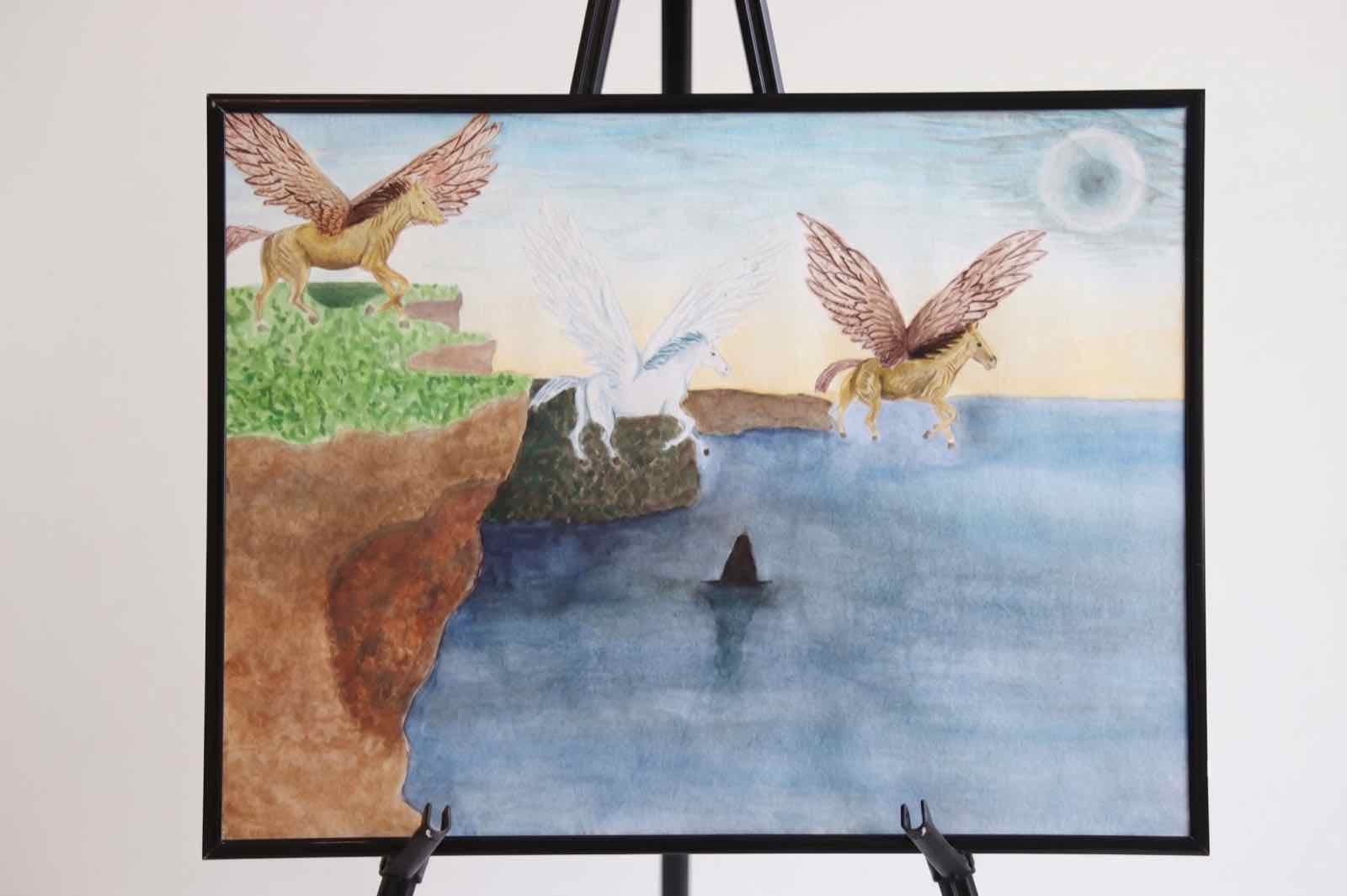 Mystical Watercolor Scene, watercolor by Ore Olaore